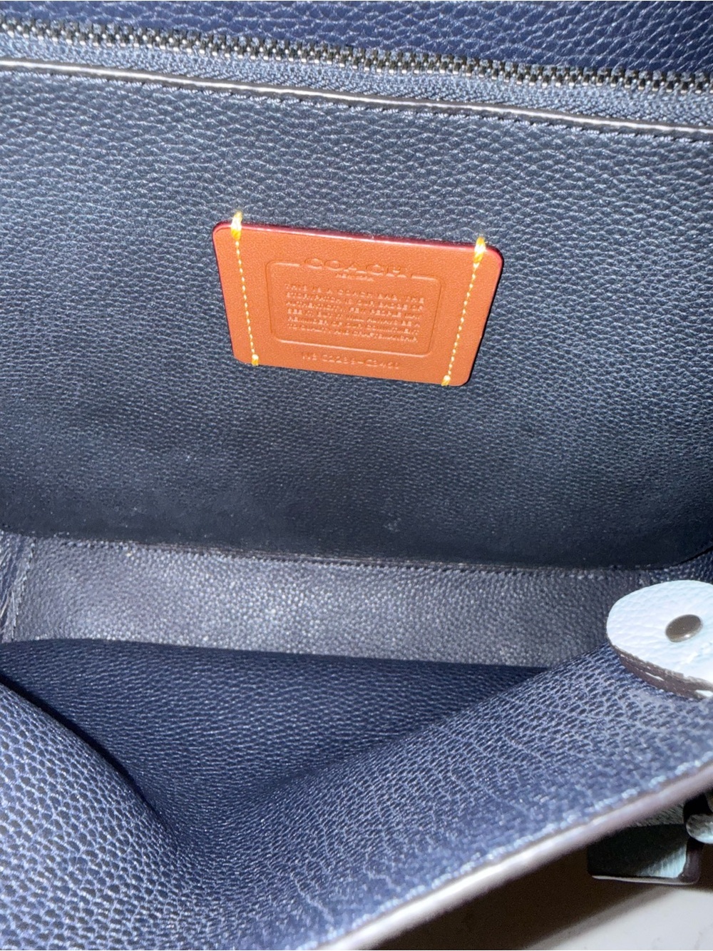 Coach Tyler Pebble Leather Shoulder Bag in Light Blue - Picture 5 of 6